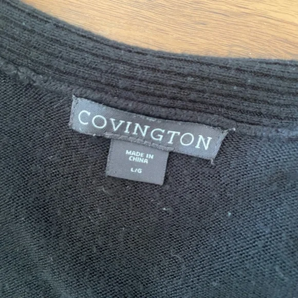 Covington Black Ruffled Cardigan - Picture 3 of 4